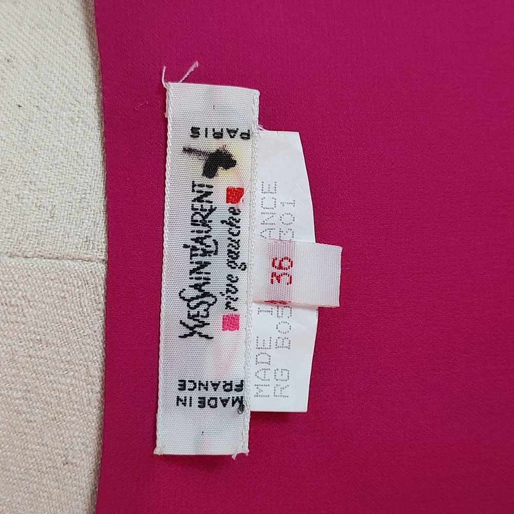 🩷HP🩷 Yves St Laurent Rive Gauche Haute Pink Chiffon Gown Cover-Up Rare! - Picture 11 of 14